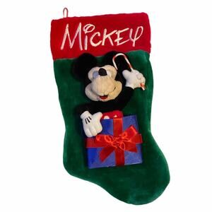 Santa’s Best Disney Mickey Mouse Mickey Gift with Candy cane Stocking